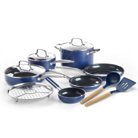 Blue Diamond 12-Piece Healthy Ceramic Nonstick Pots and Pans Cookware Set, Dishwasher Safe